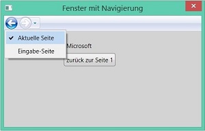 Fenster mit Navigierung